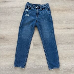 American Eagle Outfitters Blue Ankle Cropped Jeans